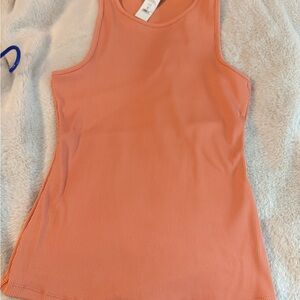 White House Black Market Coral Ribbed Tank Top
